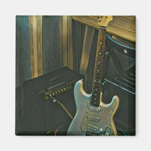 Imã presente de guitarra de baixo acústico