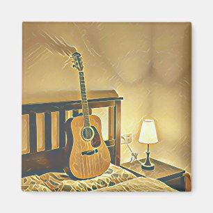 Imã Presente de guitarrista acústico