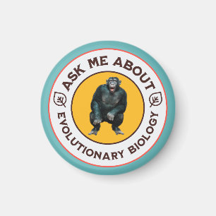 Imã Presente de Humor Nerd de Biologia da Evolução Div