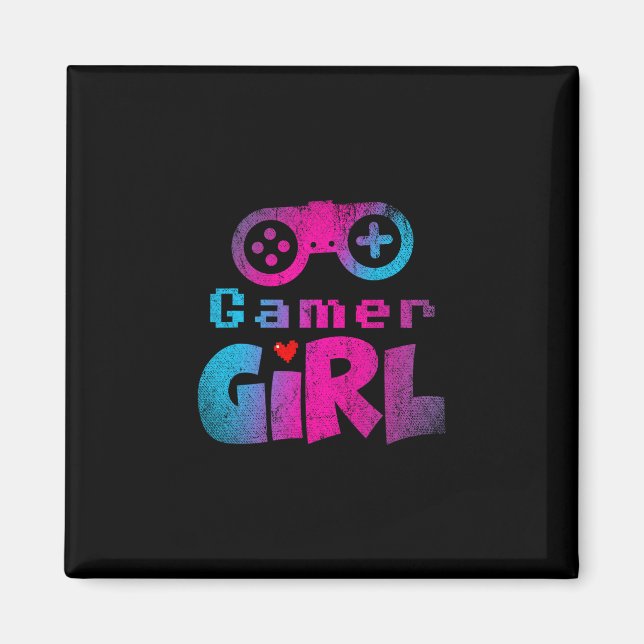 Imã Presente de Jogadora de Video Game Nerd E Sport Ga (Frente)