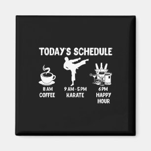 Imã Presente de Karate no Agendamento de Hoje - Gráfic