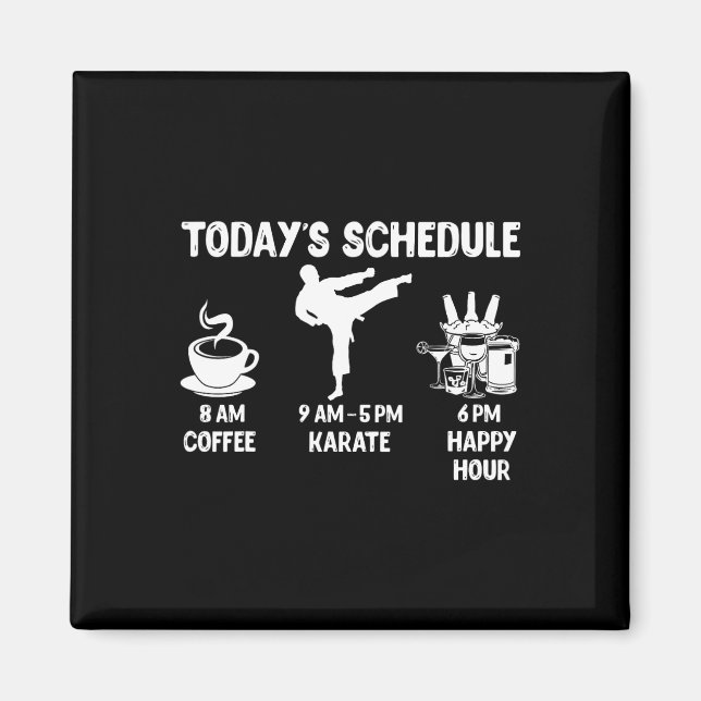 Imã Presente de Karate no Agendamento de Hoje - Gráfic (Frente)