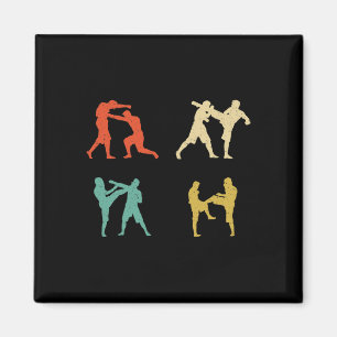 Imã Presente de Kickboxing ao Estilo Vintage Clic para