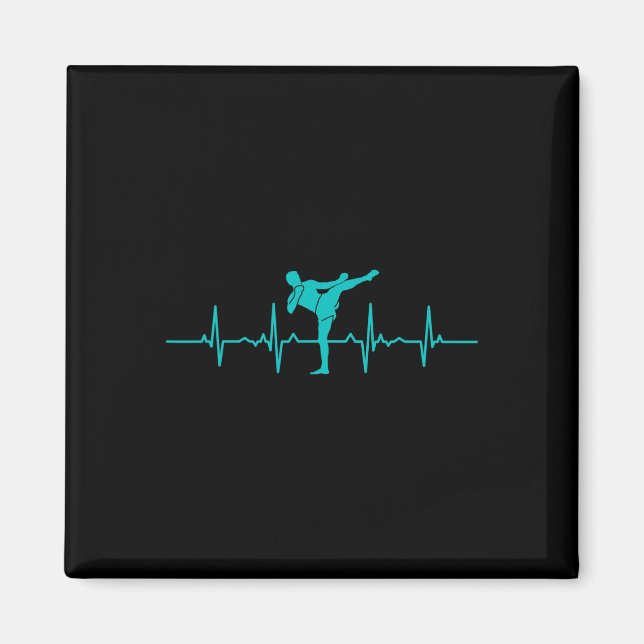 Imã Presente de Kickboxing Batimento Cardíaco Ekg Dive (Frente)