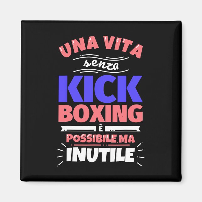 Imã Presente de Kickboxing Engraçado Esportes Atlético (Frente)