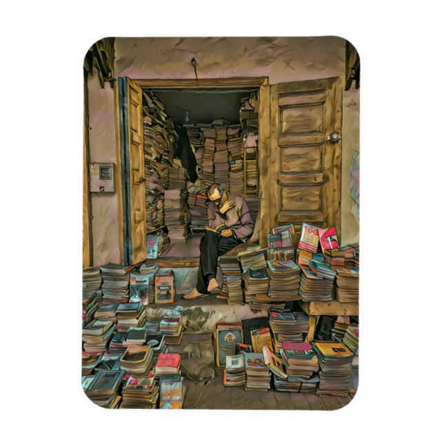 Ímã Presente De Leitura De Amantes Para Bibliotecário (Vertical)