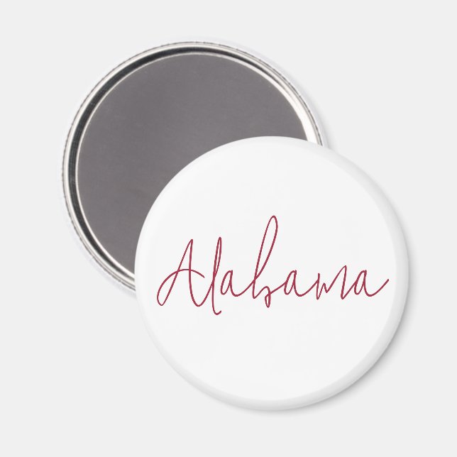 Imã Presente de Lembrança de Viagem do Alabama (Front/Back)