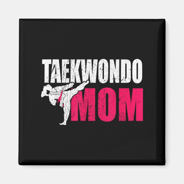 Imã Presente de Mãe de Taekwondo (Frente)