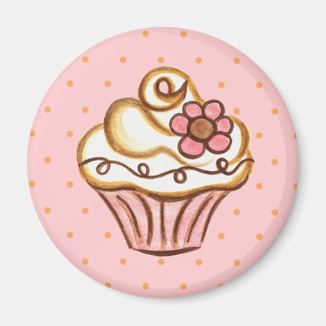 Imã Presente de Magnet da Cozinha da Bakery cupcake (Frente)
