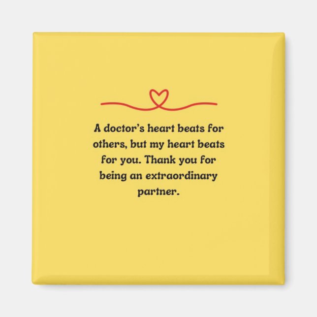 Imã Presente De Magnet Para Parceiro Médico (Frente)