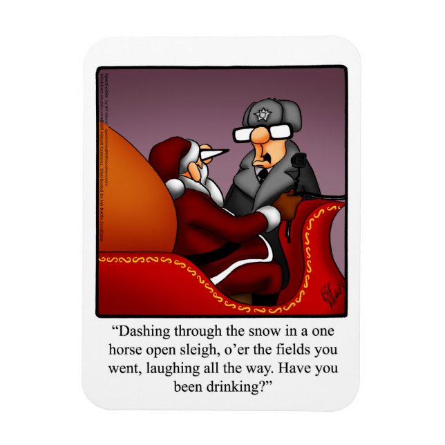 Ímã Presente de magneta alegre dos Papais noeis engraç (Vertical)