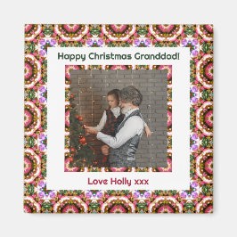 Imã Presente de Manutenção de Foto Feliz de Natal Pers