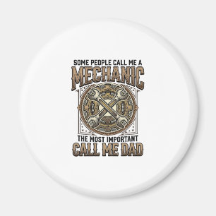 Imã Presente de Mecânico Vintage para Pai com Chave de