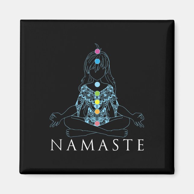 Imã Presente de Meditação de Yoga Namaste (Frente)