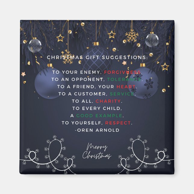 Imã Presente de Natal (Frente)