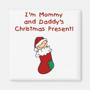 Imã Presente de Natal das mamães e do pai