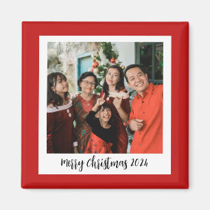 Imã Presente de natal memorável com fotos da família p