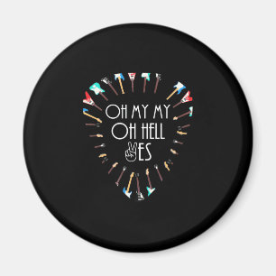 Imã Presente de Natal Oh Minha Guitarra Oh Sim