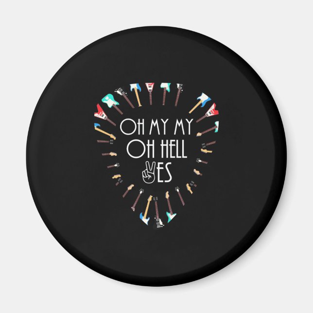 Imã Presente de Natal | Oh Minha Guitarra Oh Sim (Frente)