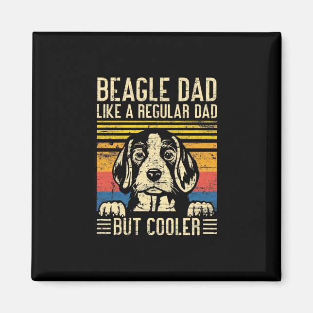Imã Presente de Natal | Pai de Cachorro Beagle (Frente)