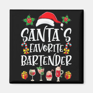Imã Presente de Natal para Barman Favorito do Papai No