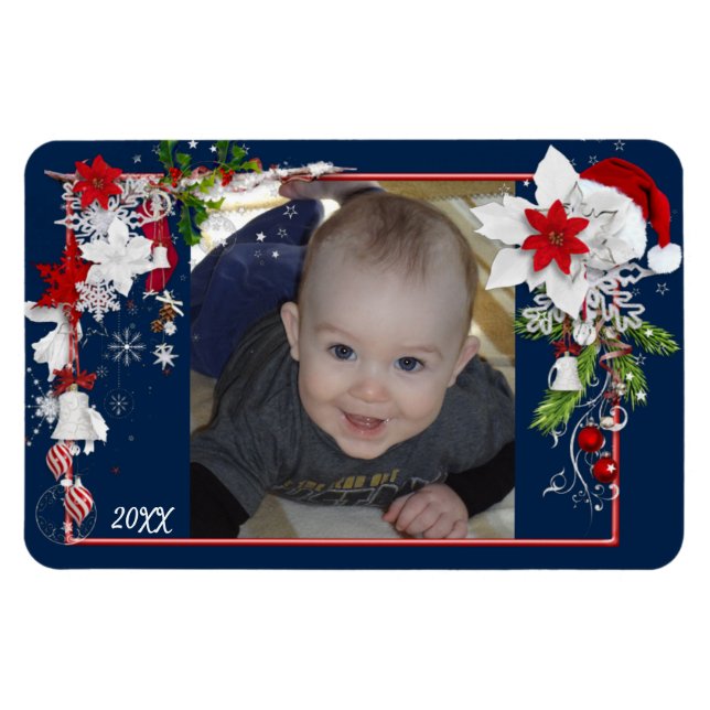 Ímã Presente de Natal para Modelo de Foto para Criança (Horizontal)