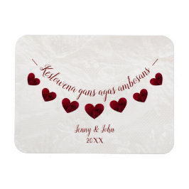 Ímã presente de noivado para Parabéns de idiomas da Co