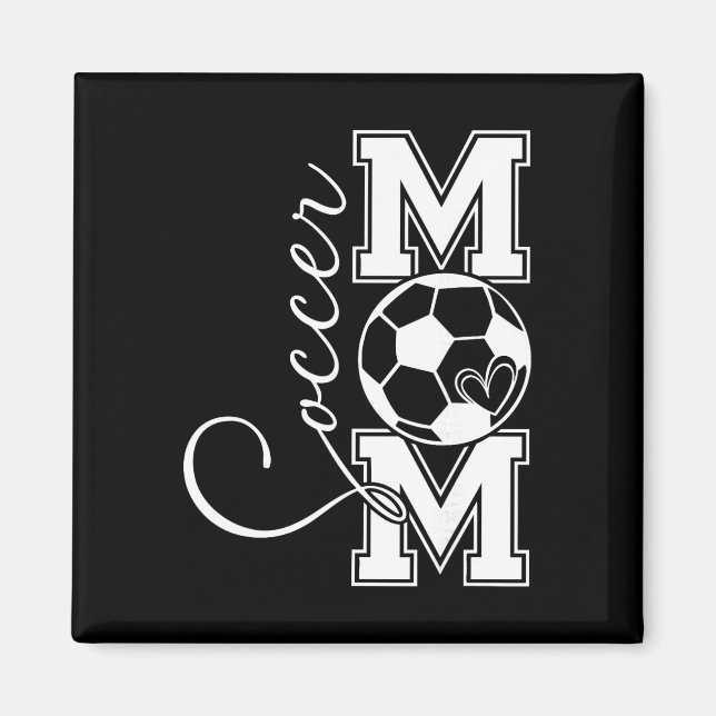 Imã Presente de Orgulho da Mãe de Futebol Antigo para  (Frente)