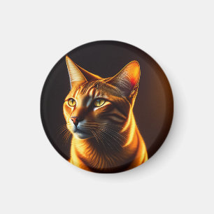 Imã Presente de pintura de rosto de gato bonito