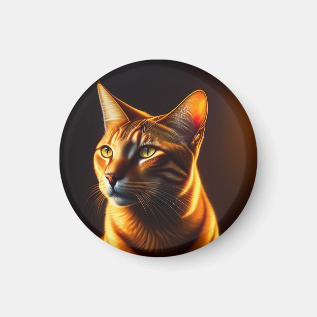 Imã Presente de pintura de rosto de gato bonito (Frente)