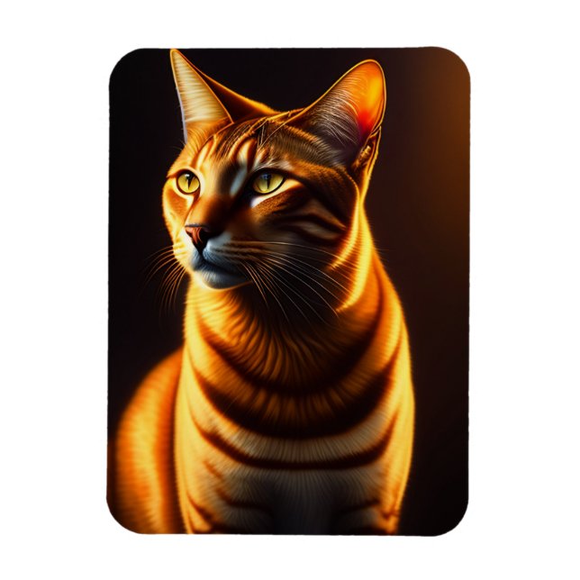 Ímã Presente de pintura de rosto de gato bonito (Vertical)