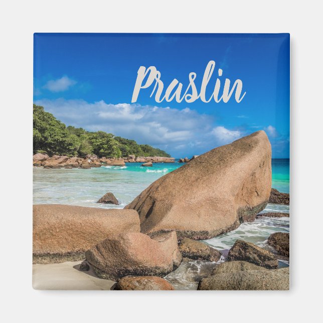 Imã Presente de Praslin Seychelles Anse Lazio Beach (Frente)