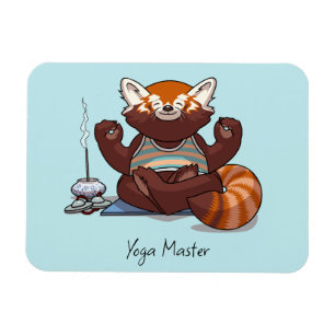 Ímã Presente de professor mestre de Yoga de Panda Verm