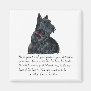 Imã Presente de Scottish Terrier - Cão MACHO