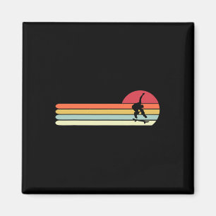 Imã Presente de Skateboarding estilo retrô vintage mas