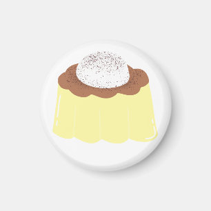 Imã Presente de Sobremesa de Pudim de Creme