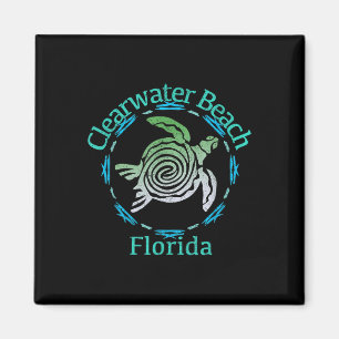 Imã Presente de Tartaruga Tribal da Clearwater Beach V