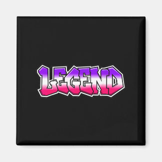 Imã Presente de texto de slogan de grafite lendário le