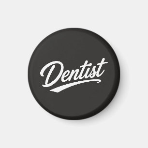 Imã Presente de Tipografia de Roteiro de Dentista