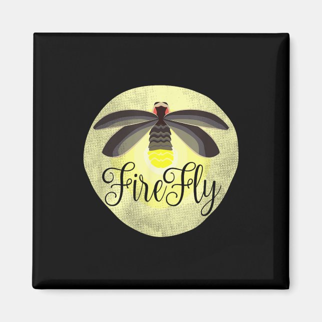 Imã Presente de Verão de Inseto de Firefly (Frente)