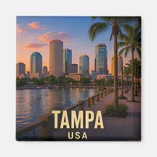 Imã Presente de Viagem à Beira Mar de Tampa Flórida
