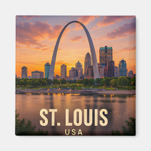 Imã Presente de Viagem Arco Gateway St Louis Missouri