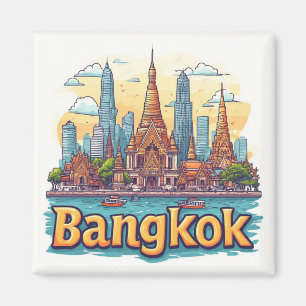 Imã Presente de Viagem Bangkok Tailândia para Viajante