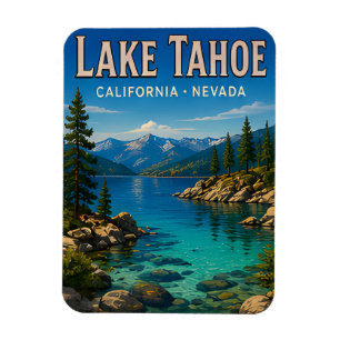 Ímã Presente de Viagem Cênico Esmeralda do Lago Tahoe