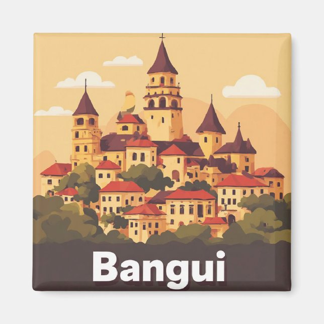 Imã Presente de Viagem de Bangui para Colecionadores d (Frente)