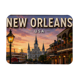 Ímã Presente de Viagem de Nova Orleans Louisiana