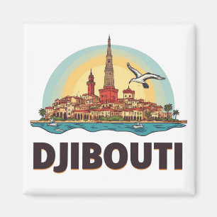 Imã Presente de Viagem Djibouti África 🗺️