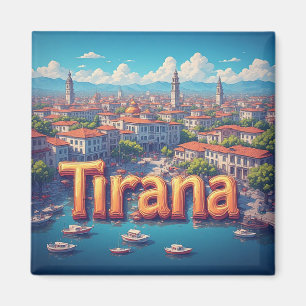 Imã Presente de Viagem Memória Cidade Tirana Albânia �