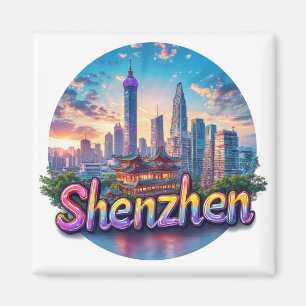 Imã Presente de Viagem Memória da Cidade de Shenzhen C