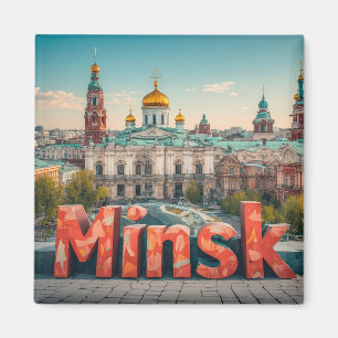 Imã Presente de Viagem Minsk Bielorrússia Para Visitan